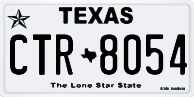 TX license plate CTR8054