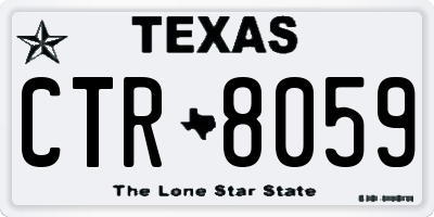 TX license plate CTR8059