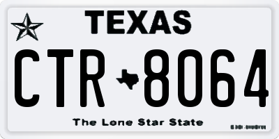 TX license plate CTR8064