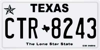 TX license plate CTR8243