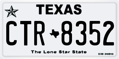 TX license plate CTR8352