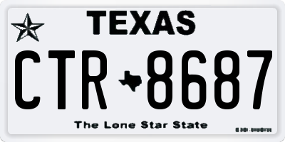TX license plate CTR8687