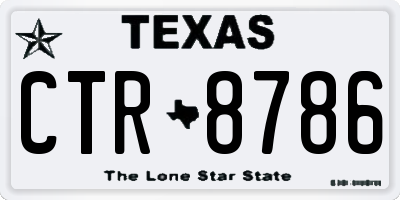 TX license plate CTR8786