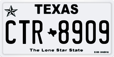 TX license plate CTR8909