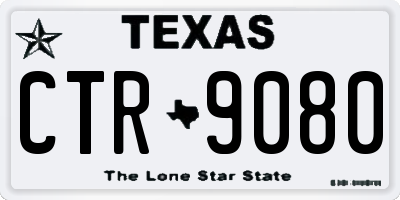 TX license plate CTR9080