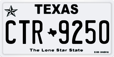 TX license plate CTR9250