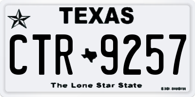 TX license plate CTR9257