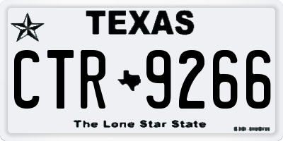TX license plate CTR9266
