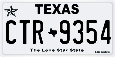TX license plate CTR9354