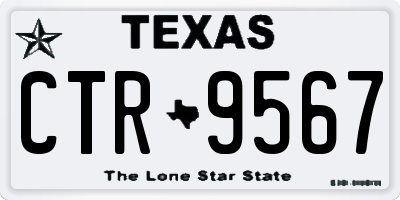 TX license plate CTR9567