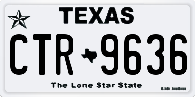 TX license plate CTR9636