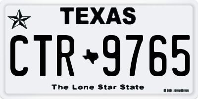 TX license plate CTR9765