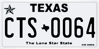 TX license plate CTS0064