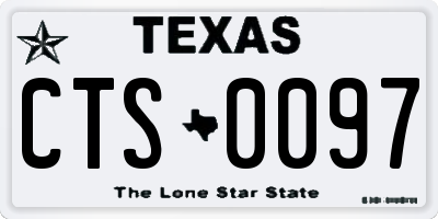 TX license plate CTS0097