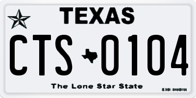 TX license plate CTS0104