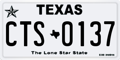 TX license plate CTS0137