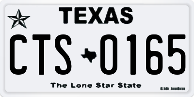 TX license plate CTS0165