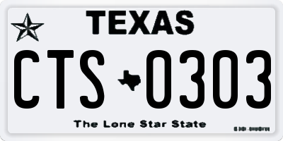 TX license plate CTS0303