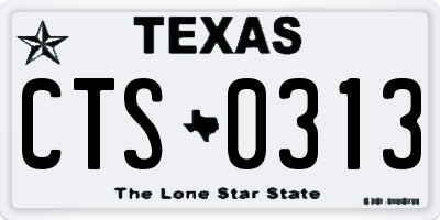TX license plate CTS0313