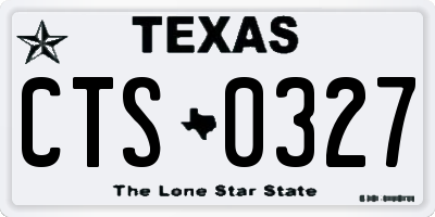 TX license plate CTS0327