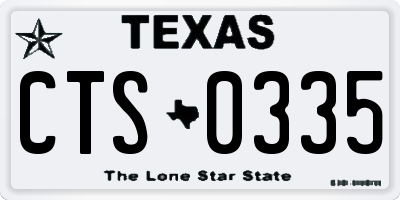 TX license plate CTS0335