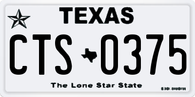 TX license plate CTS0375