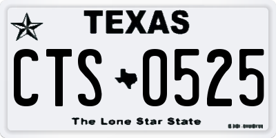 TX license plate CTS0525