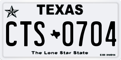 TX license plate CTS0704