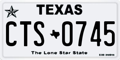 TX license plate CTS0745