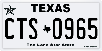 TX license plate CTS0965