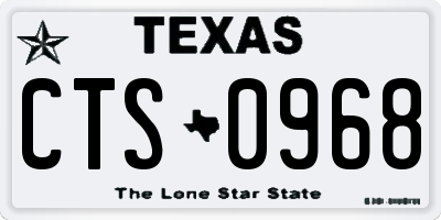 TX license plate CTS0968