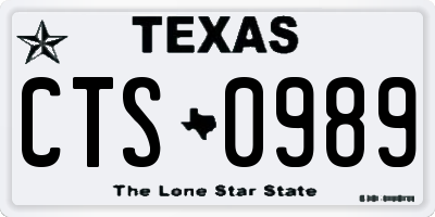 TX license plate CTS0989