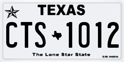 TX license plate CTS1012
