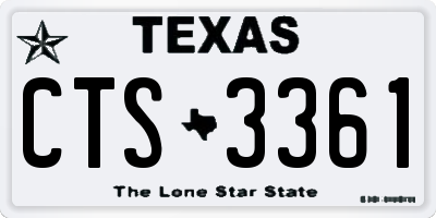 TX license plate CTS3361