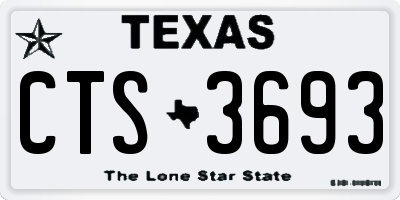 TX license plate CTS3693