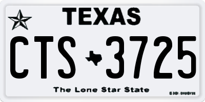TX license plate CTS3725