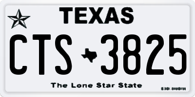TX license plate CTS3825