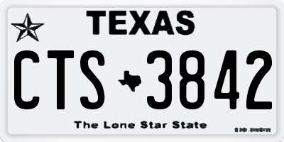 TX license plate CTS3842