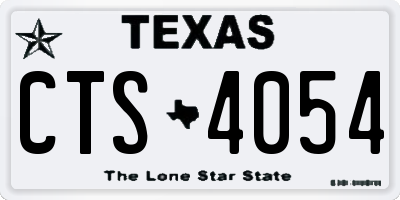 TX license plate CTS4054