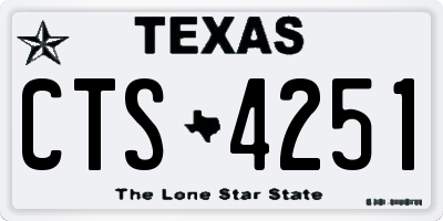 TX license plate CTS4251
