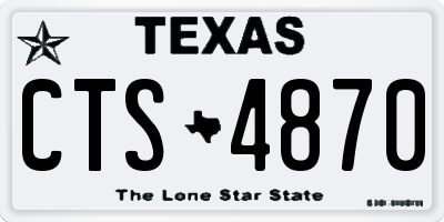 TX license plate CTS4870