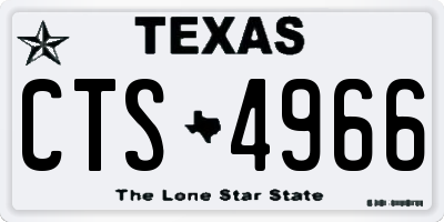 TX license plate CTS4966