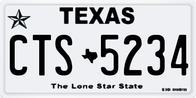 TX license plate CTS5234
