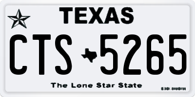 TX license plate CTS5265