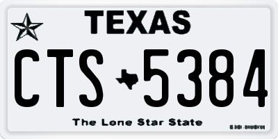 TX license plate CTS5384