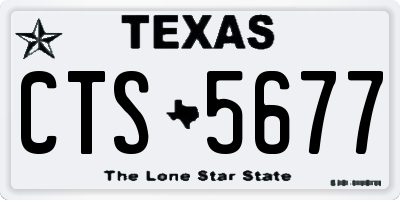 TX license plate CTS5677