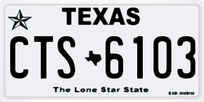 TX license plate CTS6103