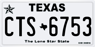 TX license plate CTS6753