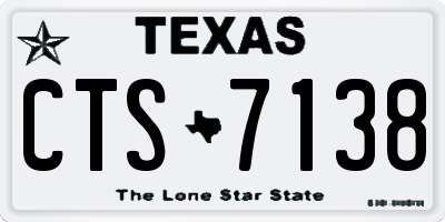 TX license plate CTS7138