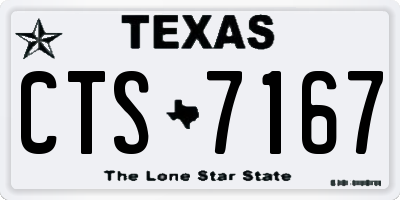 TX license plate CTS7167